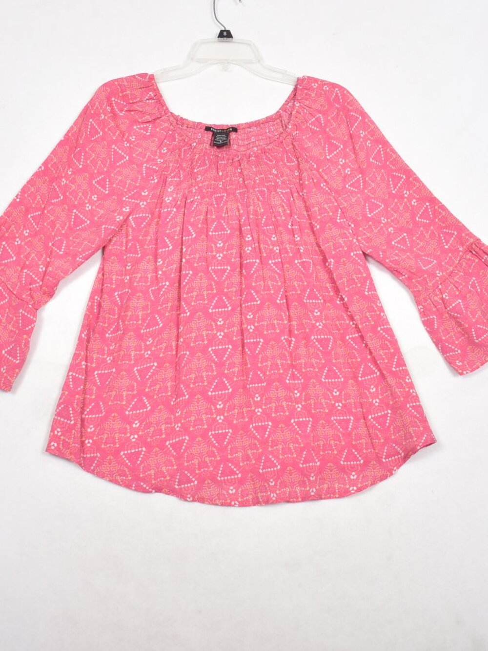 Robert Lewis Women's Pink 3/4 Sleeve Blouse Size Small